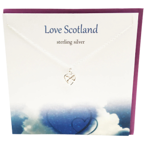 PENDANT & CHAIN - LOVE SCOTLAND (WITH CARD)