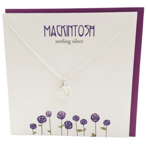 PENDANT & CHAIN - MACKINTOSH LEAF (WITH CARD)