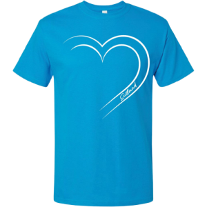 T-SHIRT - SCOTLAND HEART - SAPPHIRE BLUE
