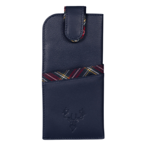 MALA LEATHER BRAEMAR GLASSES CASE - NAVY