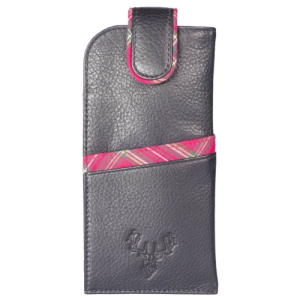 MALA LEATHER BRAEMAR GLASSES CASE - BLACK