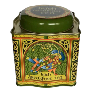 CLARA CRAFTS - IRISH BREAKFAST LOOSE LEAF TEA CADDY - CELTIC PEACOCK 95G