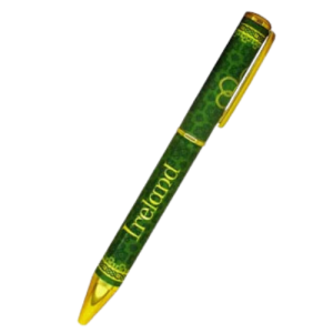 BALLPOINT PEN - BLACK INK - SHAMROCK SPIRAL