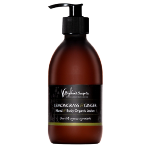 HIGHLAND SOAP CO HAND & BODY ORGANIC LOTION - LEMONGRASS & GINGER 300ML