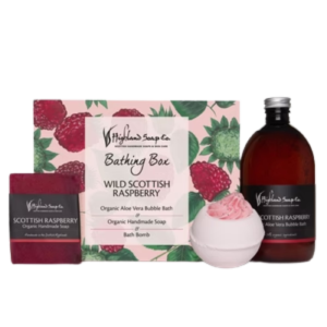 HIGHLAND SOAP CO BATHING BOX - WILD SCOTTISH RASPBERRY