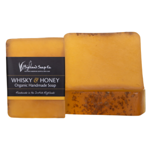 HIGHLAND SOAP CO ORGANIC HANDMADE SOAP - WHISKY & HONEY 150G