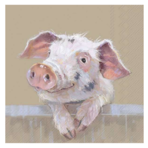 TISSUE NAPKIN - PIG RUFFY - 20 COUNT