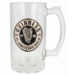 GUINNESS - TANKARD WITH METAL BADGE