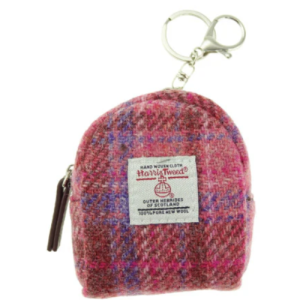 GLEN APPIN - HARRIS TWEED - MICRO BAG PINK TARTAN