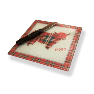 Chopping Board - Glass Highland Cow