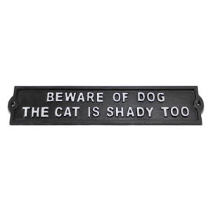 Koppers - Cast Iron Sign Beware Dog/Cat